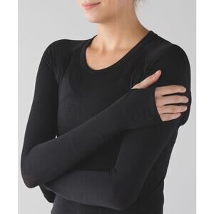 Lululemon Swiftly Tech Long Sleeve Crew Neck T-Shirt Black 10